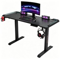 Bureau de jeu réglable en hauteur, bureau en fibre de carbone, contrôle intelligent de la mémoire, éclairage RGB