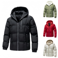 Veste en duvet pour homme, veste en duvet imperméable à capuche pour l'hiver, veste en duvet polyvalente personnalisable pour la mode de rue en plein air