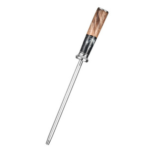 Tige d'affûtage réglable double face de 8 pouces, ergonomique, avec manche en bois stabilisé en résine bleue, affûteur haute dureté - Product Image 5