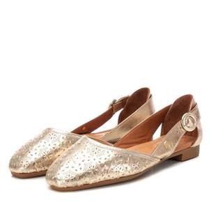 Ballerines pour femmes Carmela 161584, chaussures plates dorées - Product Image 4