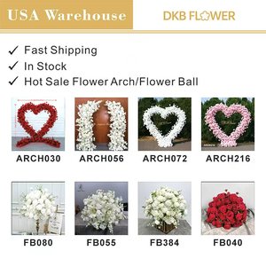 Arco Floreale <span class=keywords><strong>Artificiale</strong></span> per Proposte di Matrimonio, Decorazione in <span class=keywords><strong>Seta</strong></span> con Rose Rosse a Forma di Cuore per Matrimoni e Feste - Product Image 4
