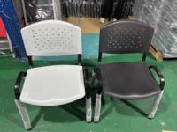 Chaise de conférence minimaliste empilable confortable, chaise en plastique épaissi, chaise de formation de bureau