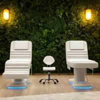 Mobilier de salon de beauté : Lit de massage électrique, table de soin médical, fauteuil de podologie, esthétique