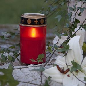 קבר אור LED נרות מנורת אור בית קברות Holloween קברות טכס אנרגיה חיסכון קישוט שמש מופעל Flameless Led - Product Image 3