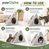 Lit pour chat en forme de sandwich pour chatons et chats adultes, usage intérieur, vente en gros, vente au détail, OEM, ODM, marque privée, fournisseurs d'articles pour animaux de compagnie, PawGlobe
