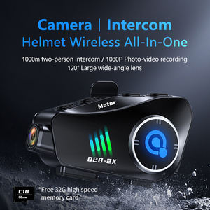 Q28 2X casque d'interphone de moto avec caméra 1080P 500m interphone pour casque avec enregistreur WIFI HIFI qualité sonore Dashcam - Product Image 5