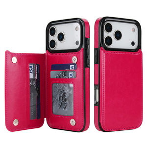 เคสโทรศัพท์แบบถอดกระเป๋าสตางค์ได้สำหรับ iPhone 17 Pro Max พร้อมช่องใส่บัตร, เคสหนัง iPhone 17 Pro Max ดีไซน์เรียบหรู - Product Image 1