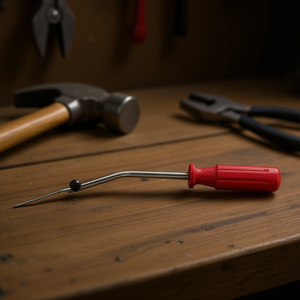 Palanca de despegue de acero 424 N1 con mango rojo para trabajos de precisión - Product Image 3