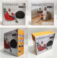 Sofá individual redondo con forma de bola de Pvc portátil, asiento de fútbol inflable para adultos y niños, sofá cama plegable de aire grande y suave