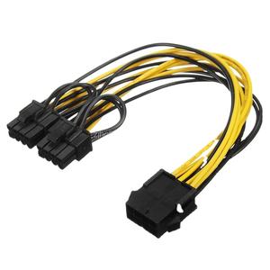 8 Pin dişi çift PCI-E 8 Pin (6 + <span class=keywords><strong>2</strong></span>) bilgisayar cpu'ları için erkek güç kablosu 18AWG 20cm - Product Image 1