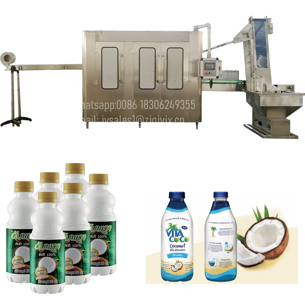 Coconut Milk, Dairy Drink Making Machine Bottling Plant Filling Line Price Automatic