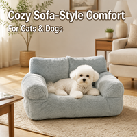 Lit pour animaux de compagnie en velours chaud, moderne, uni, grand format, amovible, lavable, toutes saisons, canapé pour animaux, villa pour chat, vente en gros