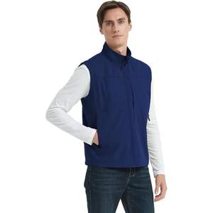 2025เสื้อแขนกุดมีซิปซอฟต์เชลล์น้ำหนักเบาสำหรับผู้ชายเสื้อแขนกุดมีโลโก้ตามสั่งแจ๊กเก็ตประสิทธิภาพพิมพ์ลายพร้อมเทคนิค - Product Image 1