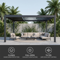 Pergola en Aluminium Motorisée Weleadalu, Abri de Voiture Étanche, Mobilier de Patio Moderne, Extérieur Sur Mesure, Thermolaquée