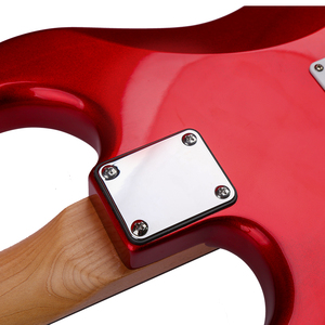 Gecko hot chất lượng dây <span class=keywords><strong>c</strong></span>ụ OEM guitarra electrica kim loại màu đỏ Maple Neck rắn Basswood <span class=keywords><strong>c</strong></span>ơ thể SSS ST guitar điện - Product Image 3