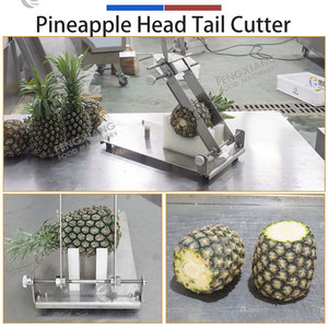 Ensemble de machines de traitement de l'ananas : <span class=keywords><strong>Éplucheur</strong></span>, Coupe-tête et coupe-tronçon, Trancheuse à anneaux et à tranches en éventail, Pack 3-en-1, Direct usine, Économie de coût - Product Image 2