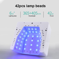 Lampes à ongles UV LED électriques 42W, sécheuse à ongles rechargeable, lampes de pédicure pour salon de manucure
