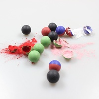 0.68 0.5 Kaliber Bola Kapur Non-toksik Biodegradable PLA Shell Powder Balls Paintballs 10pcs/Tube untuk Perlindungan Pribadi