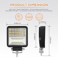 4 pulgadas 126W cuadrado LED luz de trabajo conducción 4x4 accesorios lámpara todoterreno para Lada 4x4 todoterreno ATV camión Tractor barco 12V 24V