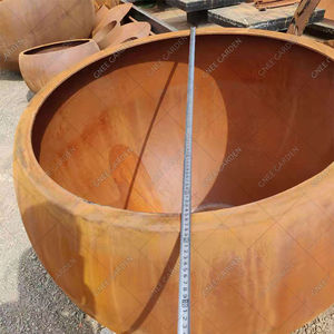 Haute qualité intempéries acier grand Pot carré extérieur Pots de fleurs jardinières finition rouille taille personnalisée pour la plantation d'arbres - Product Image 1