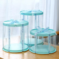 XJH 16 "boîtes en papier rondes transparentes pour gâteau boîte à gâteau rose ronde prix de gros boîtes en carton rondes pour gâteau