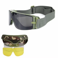 Lunettes tactiques X800 système interchangeable à 3 lentilles pour Paintball, chasse et combat Protection UV400 lunettes de sécurité anti-buée