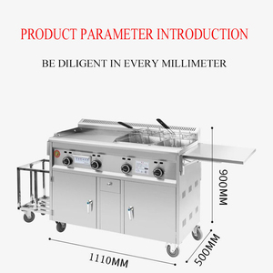 Mobile Stall Multifunktions-Snack wagen Trolley Edelstahl Frühstück Fast Food Rice Ball Gourmet Cart - Product Image 2