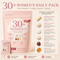 Complément Multinutritif Quotidien pour Femmes (30+ sachets) – Soutient l'Équilibre, la Défense Anti-Fatigue, la Beauté et la Vitalité Quotidienne