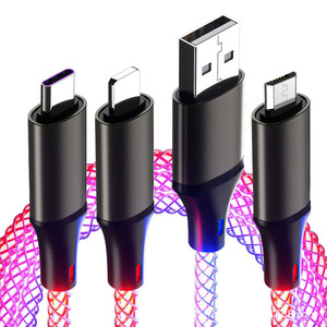 Câble de charge rapide LED RGB lumineux et fluide 6A 66W 100W PD Super Charge, câble USB C tressé en nylon pour tous les smartphones et ordinateurs portables - Product Image 6