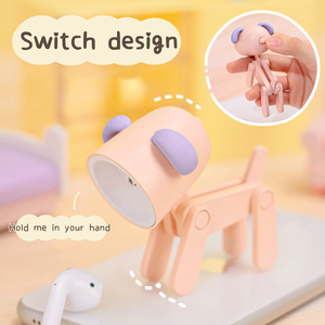 Kids Night Light Lovable <b>Dog</b> Design LED Battery Operated Mini Warm White Decorative Table Lamp for Nursery Children's Room - Product Image 3