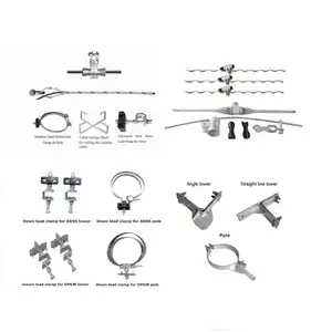 Cable de tierra de alta calidad opgw preformado, accesorios de abrazadera de terminal de tensión en la torre de poste para cable de fibra óptica ADSS