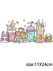 Letop 1ชิ้น UV สำหรับ DTF ถ้วย wraps กันน้ำเครื่องเขียนการเรียนรู้สำหรับครูขวดพลาสติก16ออนซ์พร้อมไม้บรรทัดดินสอและการถ่ายโอน - Product Image 6