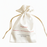 Sacs cadeaux personnalisés en satin avec cordon de serrage pour bijoux, fêtes et mariages