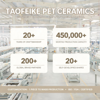 Gamelle en céramique crème 2000 ml 20 cm anti-acné, robuste, antidérapante, sans plomb, multicolore pour chats et chiens OEM