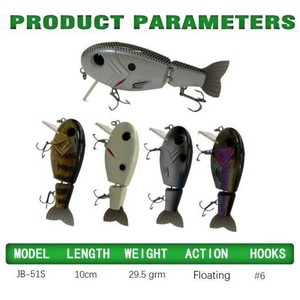 Señuelo de Pesca Hard Glide Wobbler Swimbait de ABS Suave para Pescar Lubina, Carpa, Trucha y Pescado Rojo en Ríos, Lagos y Arroyos - Product Image 2