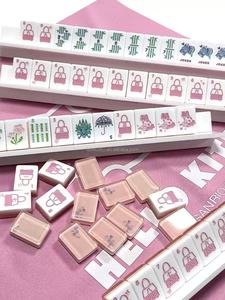 2026 new design, pink crystal butterfly 4-layer acrylic 160-piece Jewish <b>mahjong</b> <b>set</b>, ideal for party games,Same style as OMM - Product Image 1