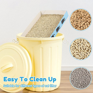 Bac à litière jetable pour chat Bac à litière pliable pour chat de voyage Papier de revêtement étanche Boîte à litière pour chat à faible entrée - Product Image 3