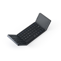 Clavier sans fil Bluetooth pliable en trois parties, rechargeable, OEM ODM, avec pavé tactile pour tablette Windows, Android, iOS, smartphone