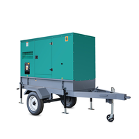 Denyo-remolque móvil de 4 ruedas de 30kw, nuevo diseño supersilencioso, generador de diésel de 37.5kva con Cummins 4BT3.9-G2