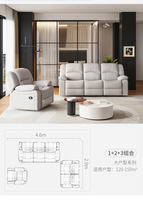 Nouvel arrivage Fauteuil de canapé électrique relaxant inclinable Chaises de canapé en cuir véritable à commande manuelle