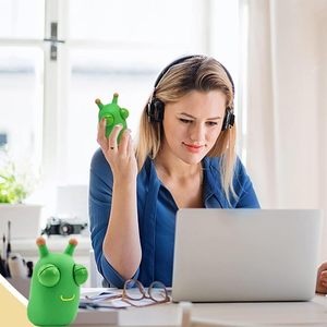 Novelty Funny Decompression Green Vegetable Bug <b>Worm</b> Popping Big Eyes Squeeze Fidget Toy for Kids - Product Image 5