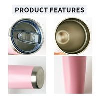 Tasse de voyage isolée à double paroi en acier inoxydable de 20oz, thermos de camping avec couvercle pour café, boissons chaudes et boissons glacées