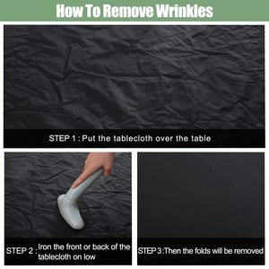 6피트 방수 및 세척 가능 직사각형 신축성 테이블 커버, 실내, 야외, 피크닉용 플란넬 안감 비닐 식탁보 - Product Image 6