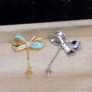 Bandeja Vacía de Plata S925 con Borla de Lazo para Decoración Central, Accesorios de Perlas DIY, 7-10, para Joyería de Plata, Fornituras para Joyería - Product Image 2