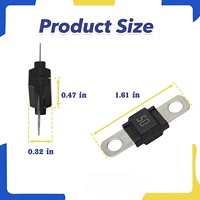 Sekring Proteksi Arus Lebih Kendaraan Midi Tipe Stud Mount 32V Heavy Duty untuk Bus, Caravan, Audio, Tenaga Surya dan Tempat Sekring 10000Nos