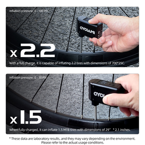 Pompe électrique portable A2mini 120 PSI avec personnalisation de marque, mini gonfleur sans fil avec valve Presta Schrader pour VTT et vélo de route - Product Image 2