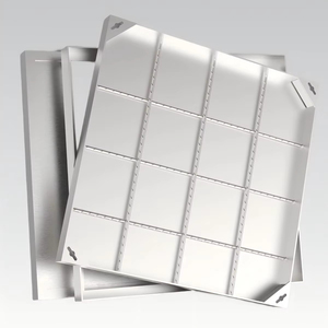 Couvercle d'égout invisible en acier inoxydable personnalisable : cadre en acier inoxydable 201 résistant à la corrosion + plaque de base de 2 mm d'épaisseur - Product Image 1