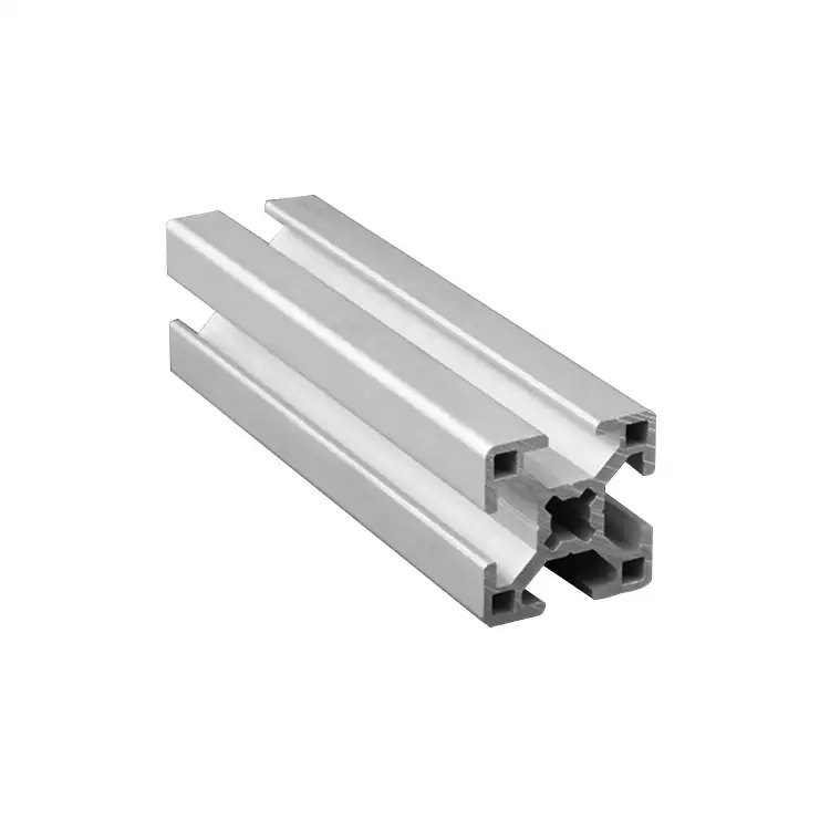 Ranura estándar europea 8, ranura en t de extrusión de aluminio anodizado, perfil de aluminio led, tubo de aluminio, FP-4574