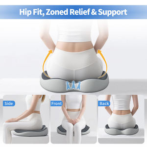 Cojín Ergonómico Tipo Donut para Alivio del Dolor de Coxis y <span class=keywords><strong>Hemorroides</strong></span>, Almohada de Asiento de Espuma Viscoelástica para Silla de Oficina y Automóvil - Product Image 4