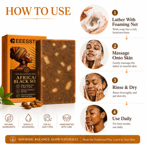 Jabón Facial Personalizado con Logotipo, Aclarante, Antimanchas, Limpiador, Minimizador de Poros, Jabón Negro Africano Natural Hecho a Mano - Product Image 5